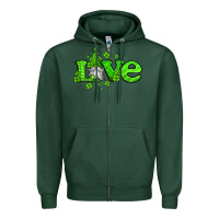 Sports Green love st patricks gnome Zipper Hoodie - Jasminsmagicworld