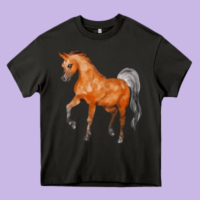 Horse Heavy Core Tee Designed By Fadigitalartstudio