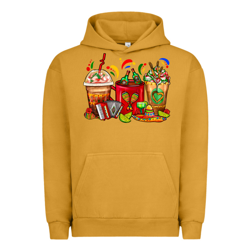 Mexico Coffee Cups Urban Hoodie by FaDigitalArtStudio | Teevron