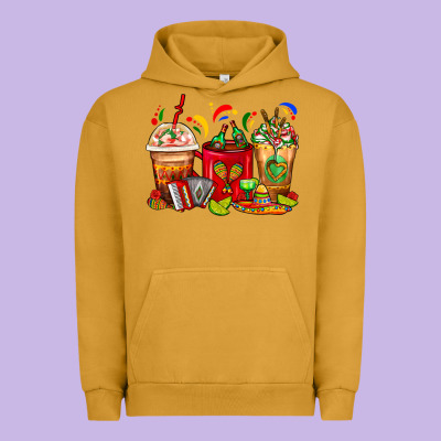 Mexico Coffee Cups Urban Hoodie Designed By Fadigitalartstudio