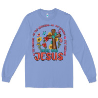 Colony Blue in the waiting there was jesus Long Sleeve Tee - MaliasSmallBusiness