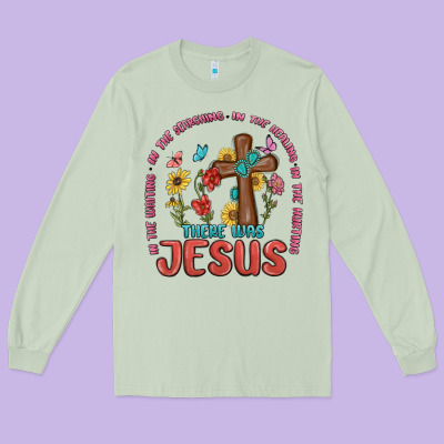 In The Waiting There Was Jesus Long Sleeve Tee Designed By Maliassmallbusiness