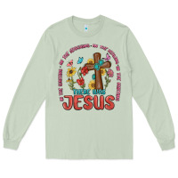 Matcha in the waiting there was jesus Long Sleeve Tee - MaliasSmallBusiness