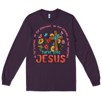 Plum in the waiting there was jesus Long Sleeve Tee - MaliasSmallBusiness