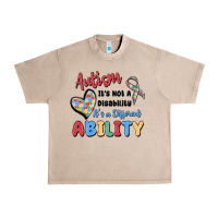 French Oak autism it's not a disability it's a different abil Urban Heavy Tee - MaliasSmallBusiness