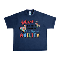 Navy autism it's not a disability it's a different abil Urban Heavy Tee - MaliasSmallBusiness