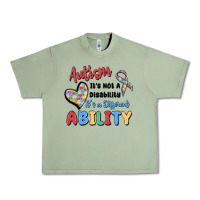 Oil Green autism it's not a disability it's a different abil Urban Heavy Tee - MaliasSmallBusiness