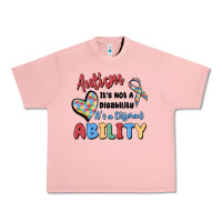 Salmon autism it's not a disability it's a different abil Urban Heavy Tee - MaliasSmallBusiness