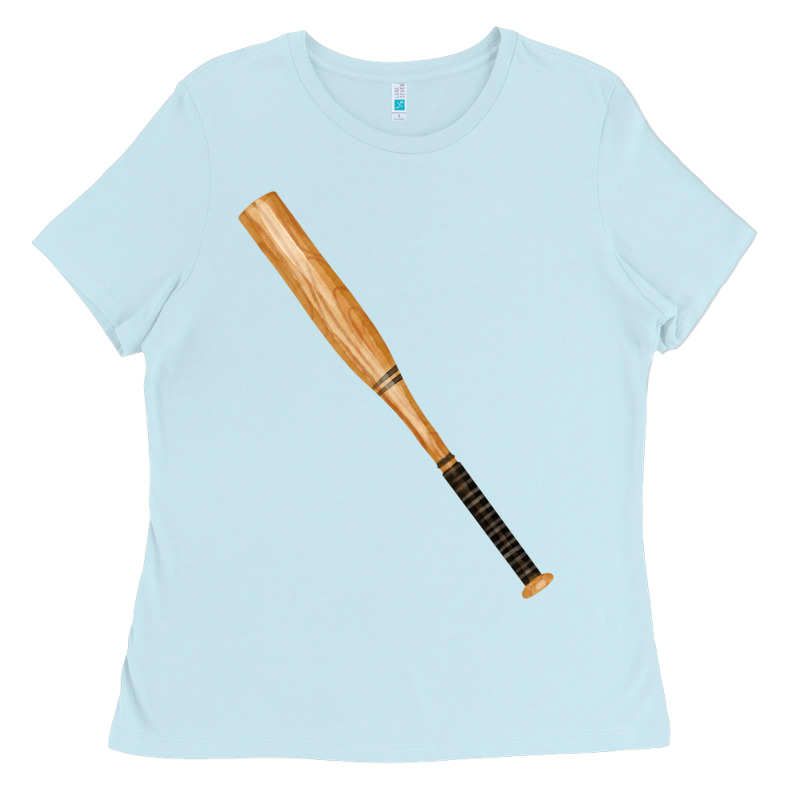 Wooden Softball Bat Ladies Tee by FaDigitalArtStudio | Teevron