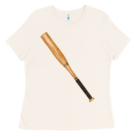 Bone wooden softball bat Ladies Tee - FaDigitalArtStudio