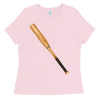 Bubblegum Pink wooden softball bat Ladies Tee - FaDigitalArtStudio
