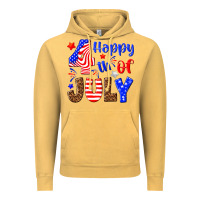 Vintage Mustard happy 4th of july Vintage Hoodie - NancyCooperArtShop