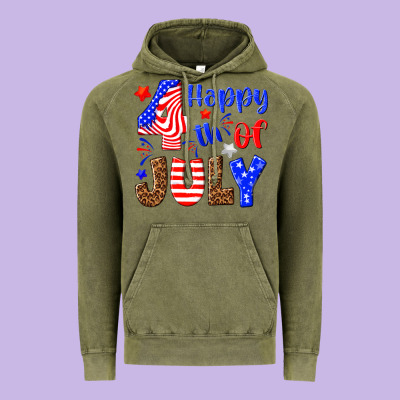 Happy 4th Of July Vintage Hoodie Designed By Nancycooperartshop
