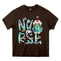 Chocolate Brown nurse Heavy Core Tee - RacoonDesign