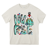 Cream nurse Heavy Core Tee - RacoonDesign