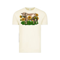 Vintage Arctic charolais bull with sunflowers Vintage Tee - LillyAllenDesigns