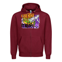 Burgundy creep it real Zipper Hoodie - BarkalooDesign