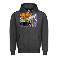 Charcoal Heather creep it real Zipper Hoodie - BarkalooDesign