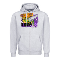 Heather Grey creep it real Zipper Hoodie - BarkalooDesign