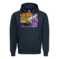 Navy creep it real Zipper Hoodie - BarkalooDesign