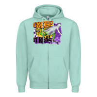 Seafoam creep it real Zipper Hoodie - BarkalooDesign