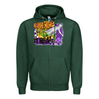 Sports Green creep it real Zipper Hoodie - BarkalooDesign