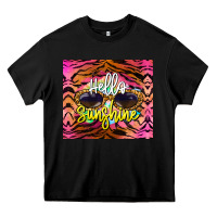 Black hello sunshine Heavy Core Tee - BarkalooDesign