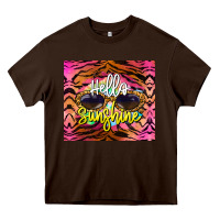 Chocolate Brown hello sunshine Heavy Core Tee - BarkalooDesign