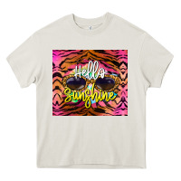 Cream hello sunshine Heavy Core Tee - BarkalooDesign