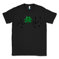 Black shamrock heartbeat Classic Tee - MaliasSmallBusiness