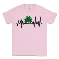 Bubblegum Pink shamrock heartbeat Classic Tee - MaliasSmallBusiness