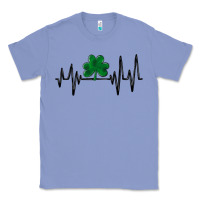 Colony Blue shamrock heartbeat Classic Tee - MaliasSmallBusiness