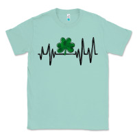 Seafoam shamrock heartbeat Classic Tee - MaliasSmallBusiness