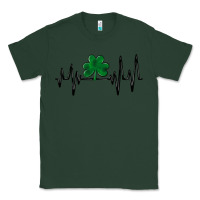 Sports Green shamrock heartbeat Classic Tee - MaliasSmallBusiness