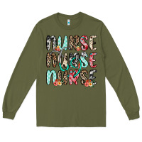 Army Green nurse nurse nurse Long Sleeve Tee - NancyCooperArtShop