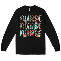 Black nurse nurse nurse Long Sleeve Tee - NancyCooperArtShop