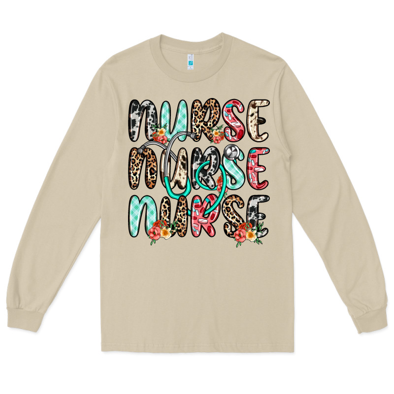 Nurse Nurse Nurse Long Sleeve Tee by NancyCooperArtShop | Teevron