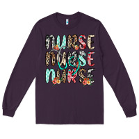 Plum nurse nurse nurse Long Sleeve Tee - NancyCooperArtShop