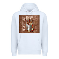 White working on my bucket list Premium Hoodie - TumblerDesignByShophia