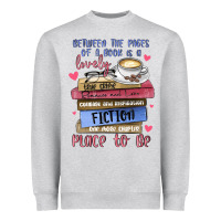 Heather Grey between the pages of a book is lovely place to be Heavyweight Sweatshirt - MaliasSmallBusiness