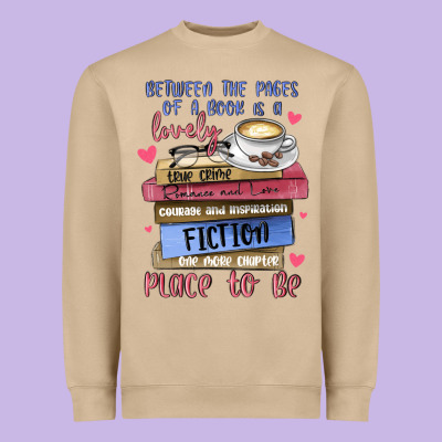 Between The Pages Of A Book Is Lovely Place To Be Heavyweight Sweatshirt Designed By Maliassmallbusiness