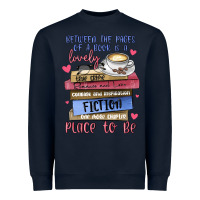 Navy between the pages of a book is lovely place to be Heavyweight Sweatshirt - MaliasSmallBusiness