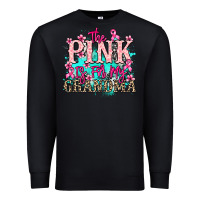 Black The pink is for my Grandma Cancer Awareness Premium Sweatshirt - HowdyJamesFarm