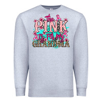 Heather Grey The pink is for my Grandma Cancer Awareness Premium Sweatshirt - HowdyJamesFarm