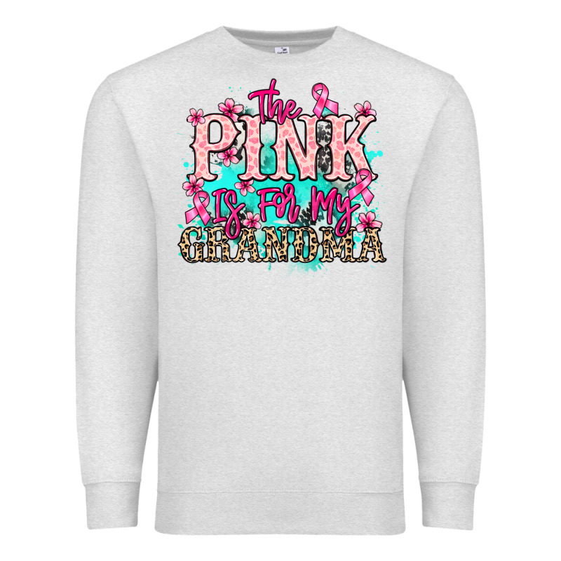 The Pink Is For My Grandma Cancer Awareness Premium Sweatshirt by HowdyJamesFarm | Teevron