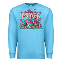 Ocean Blue The pink is for my Grandma Cancer Awareness Premium Sweatshirt - HowdyJamesFarm