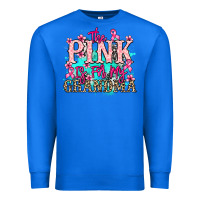True Royal The pink is for my Grandma Cancer Awareness Premium Sweatshirt - HowdyJamesFarm