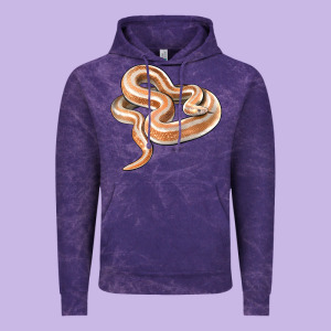 Rosy Boa Snake Illustrations Vintage Hoodie Designed By Lillyallendesigns