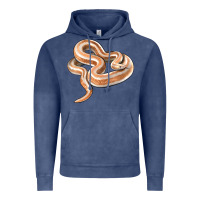 Vintage Denim Rosy Boa Snake Illustrations Vintage Hoodie - LillyAllenDesigns