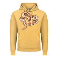 Vintage Mustard Rosy Boa Snake Illustrations Vintage Hoodie - LillyAllenDesigns